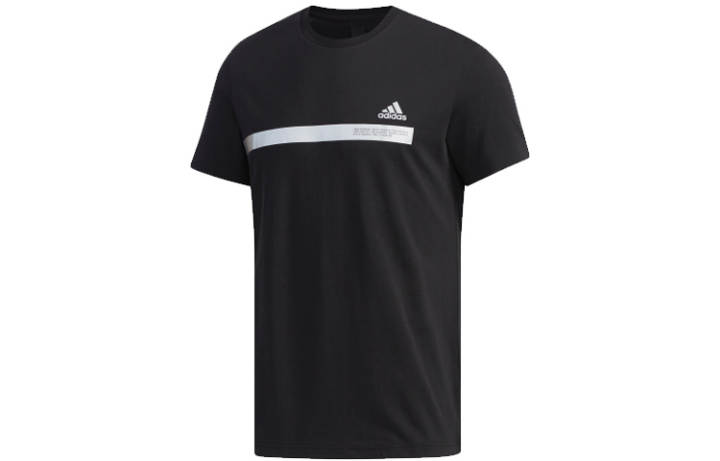 Adidas Adidas T Shirts Men's Black Crew Neck Moderate Straight Fit