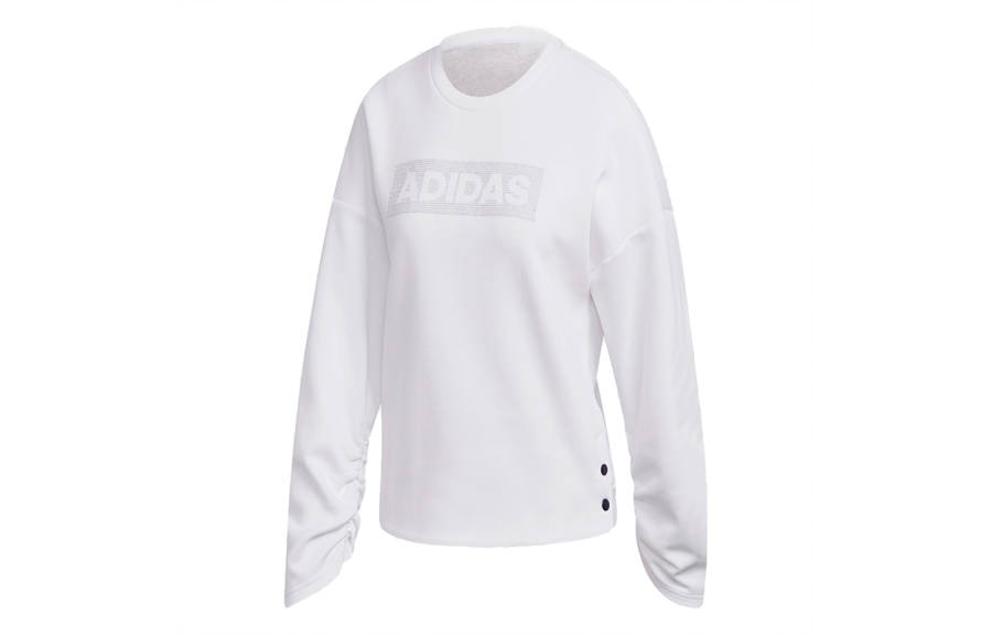 Adidas Adidas Sweatshirts Women's White Crew Neck Moderate Regular