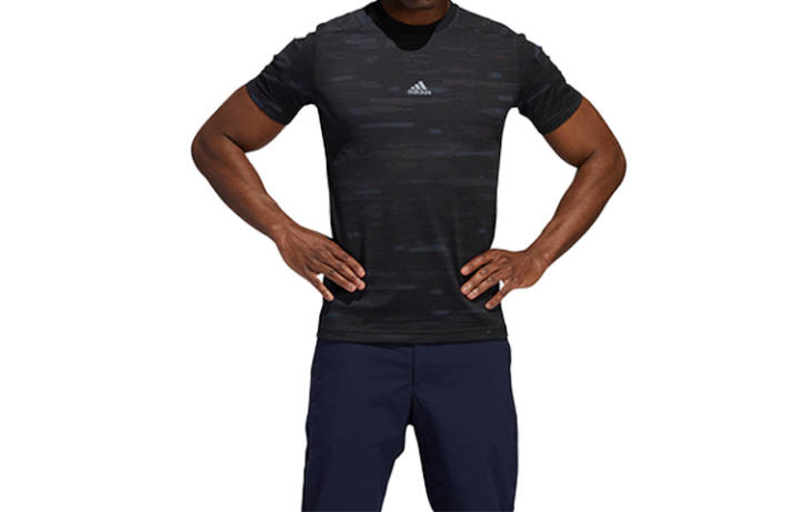 Adidas Adidas T Shirts Men's Black Crew Neck Moderate Straight Fit