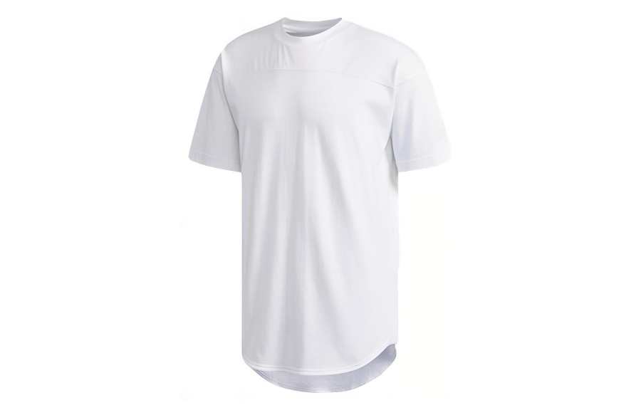 Adidas Adidas T Shirts Men's White Crew Neck Moderate Straight Fit
