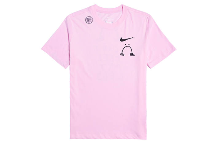 Nike Nike T Shirts Men's Pink Crew Neck Moderate Straight Fit
