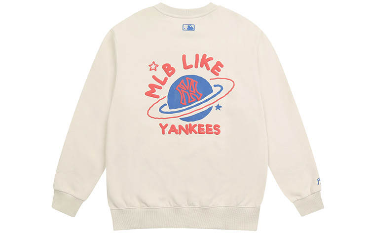 MLB MLB Sweatshirts Unisex Ecru Crew Neck Moderate Regular