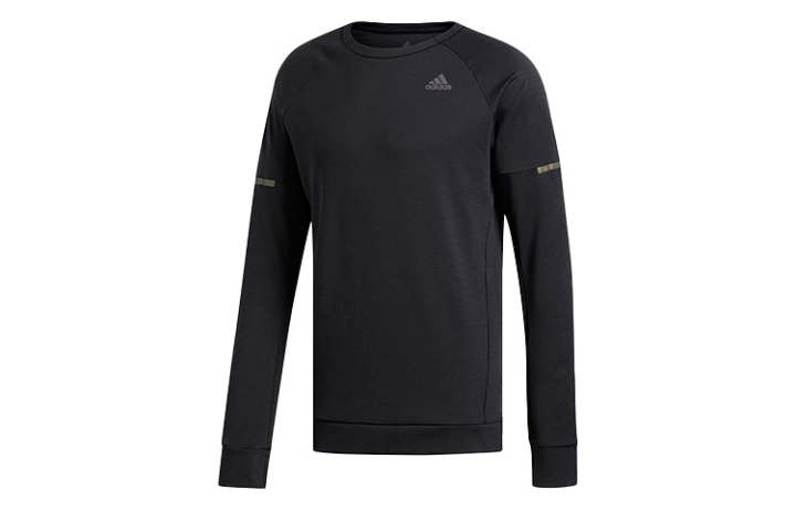 Adidas Adidas Sweatshirts Men's Black Crew Neck Moderate Regular