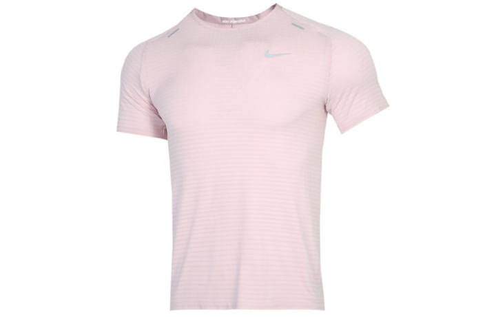 Nike Nike T Shirts Men's Light Pink Crew Neck Moderate Straight Fit