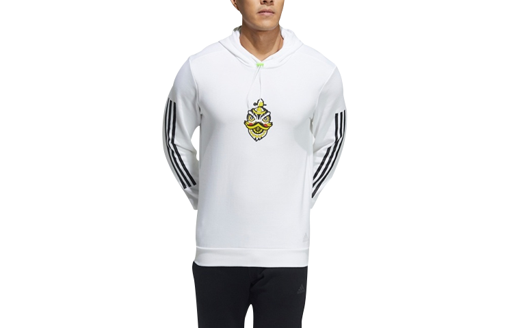 Adidas Adidas Sweatshirts Men's White Hooded Moderate Regular