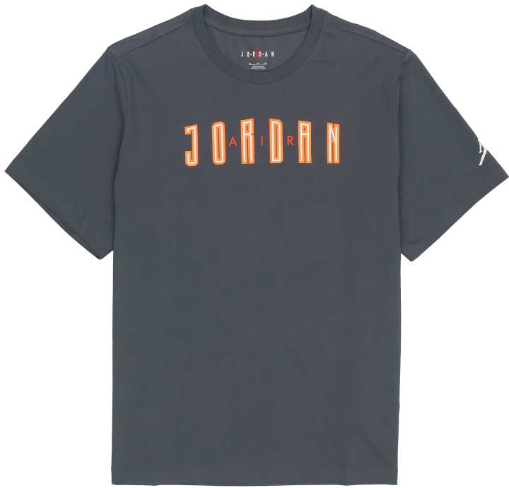 Jordan Jordan Sport T Shirts Men's Gray Crew Neck Moderate Straight Fit