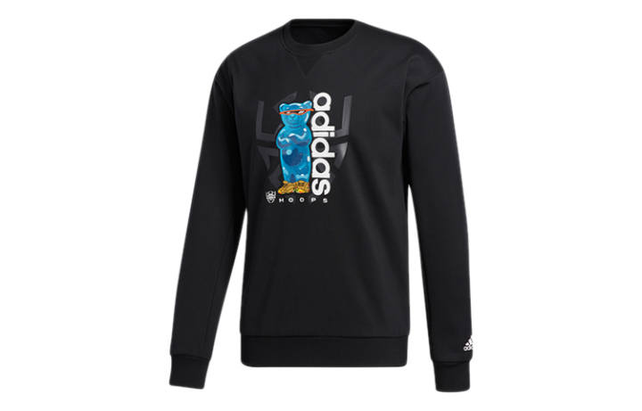 Adidas Adidas Sweatshirts Men's Black Crew Neck Moderate Regular