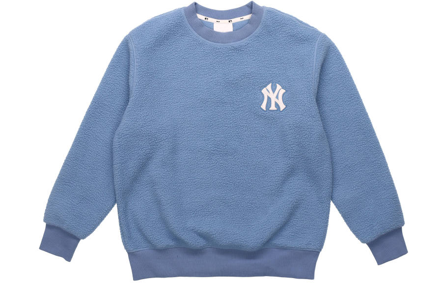 MLB New York Yankees Sweatshirts Unisex Sky Blue Crew Neck Moderate Regular