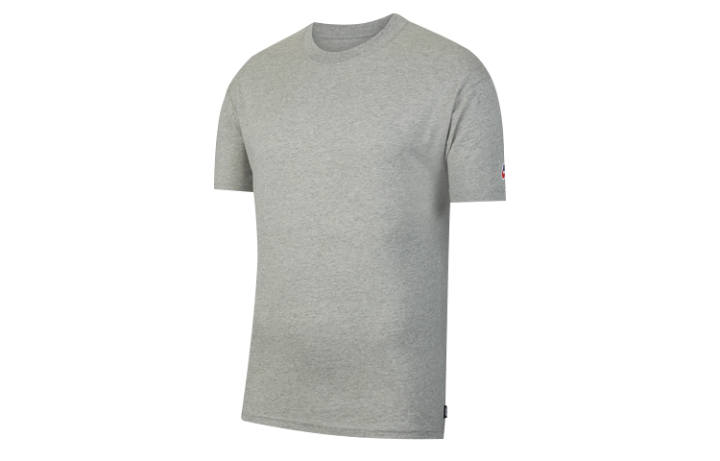 Nike Nike T Shirts Men's Gray Crew Neck Moderate Straight Fit
