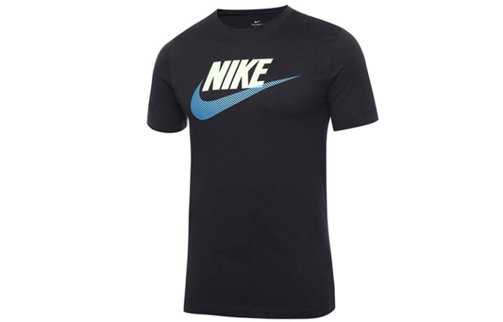 Nike Nike T Shirts Men's Black Crew Neck Moderate Straight Fit