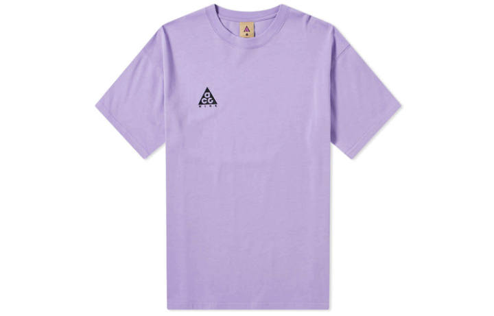 Nike Nike ACG T Shirts Men's Light Purple Crew Neck Moderate Straight Fit