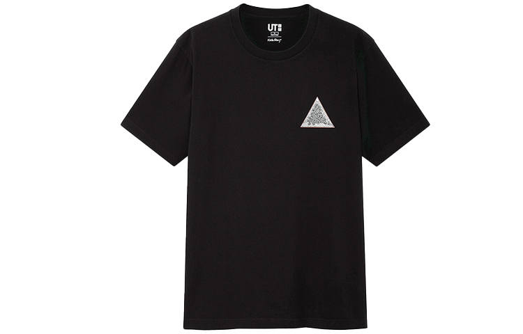 UNIQLO Print Straight Fit T Shirt Unisex Black