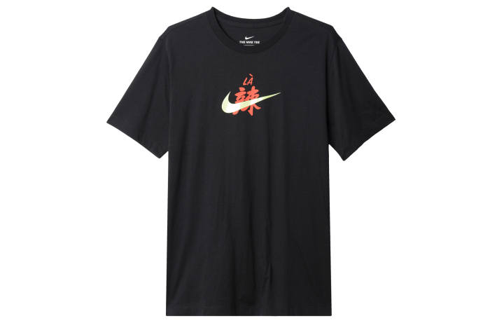 Nike Nike T Shirts Men's Black Crew Neck Moderate Straight Fit