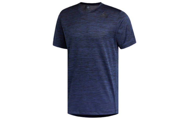Adidas Adidas T Shirts Men's Tech Indigo Crew Neck Moderate Straight Fit