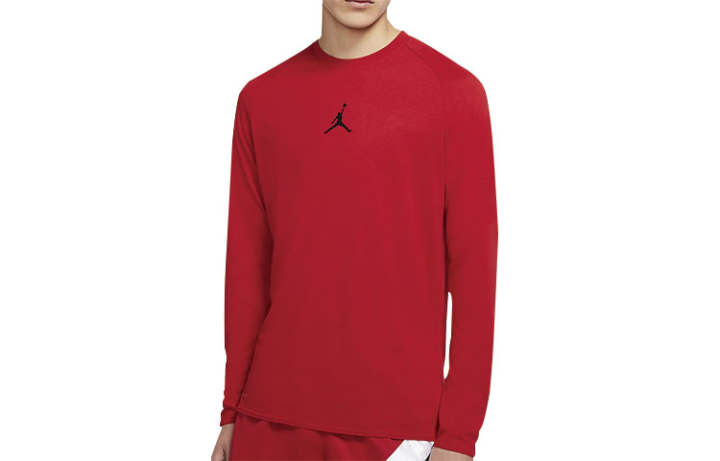 Jordan Jordan Air Jordan Alpha Dri Fit T Shirts Men's Red Crew Neck Moderate Straight Fit
