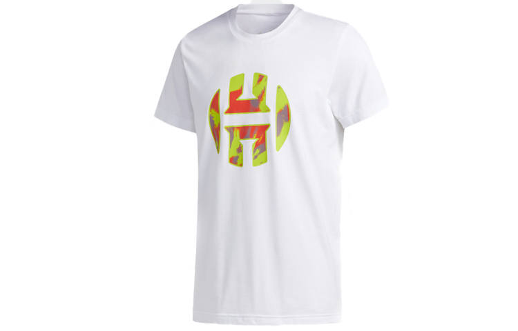 Adidas Adidas T Shirts Men's White Crew Neck Moderate Straight Fit