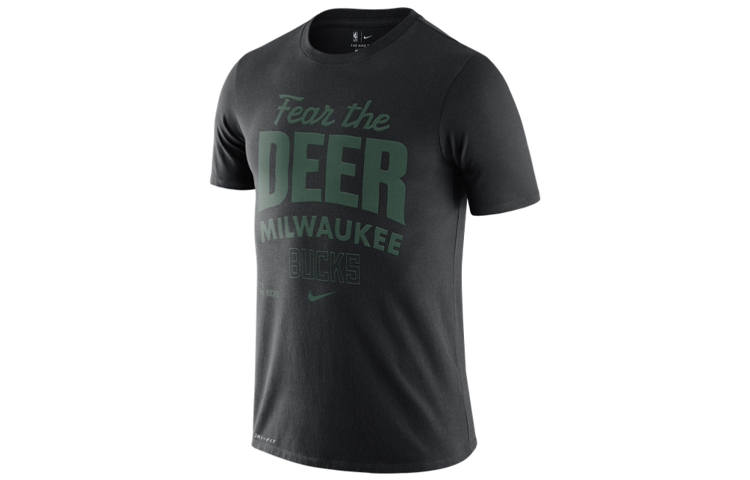 Nike Nike T Shirts Men's Black Crew Neck Moderate Straight Fit