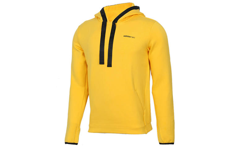 Adidas Neo Sweatshirts Men's Yellow Hooded Moderate Regular