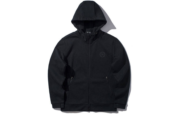 Li-Ning Li Ning Wade Collection, Fleece Lined Cardigan Hoodie Jacket Winter Men's New Standard Black
