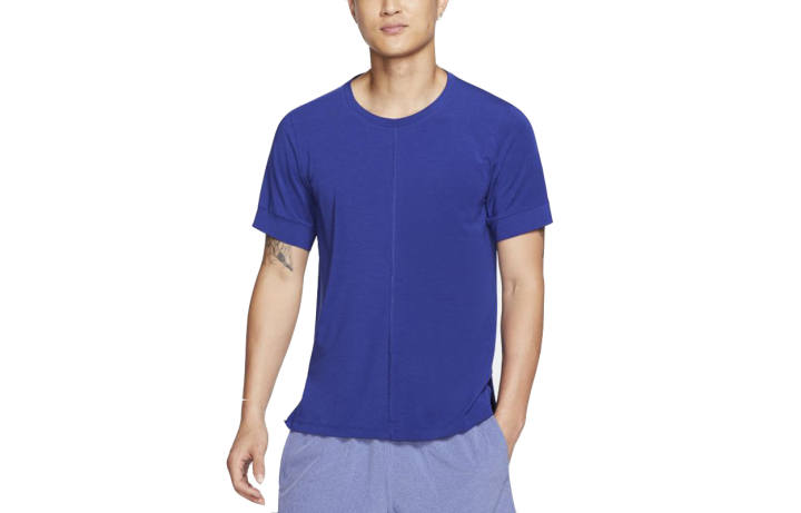 Nike Nike T Shirts Men's Blue Crew Neck Moderate Straight Fit