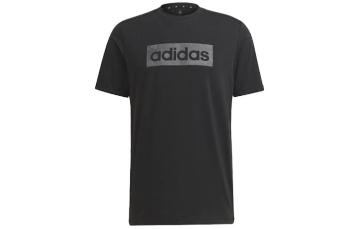 Adidas Adidas T Shirts Men's Black Crew Neck Moderate Straight Fit
