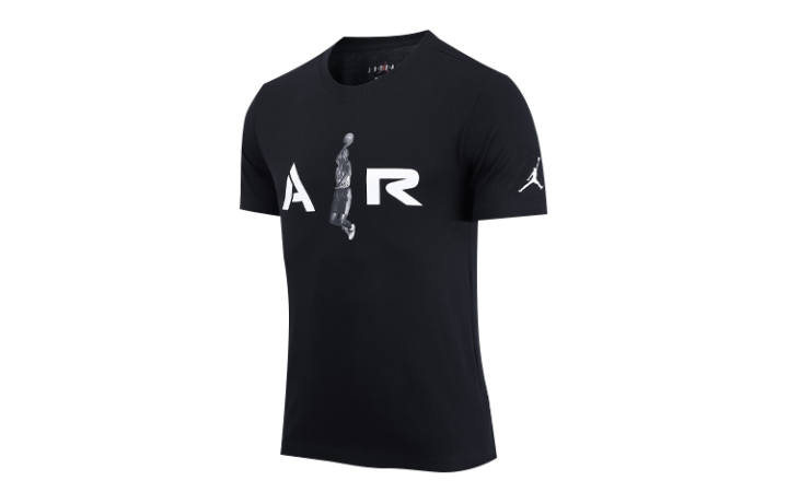 Jordan Jordan Flying Man Dunk T Shirts Men's Black Crew Neck Moderate Straight Fit