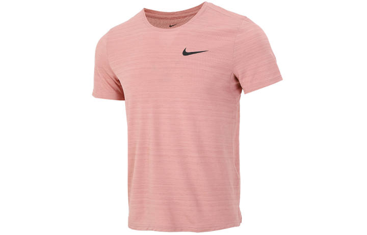 Nike Nike T Shirts Men's Pink Crew Neck Moderate Straight Fit
