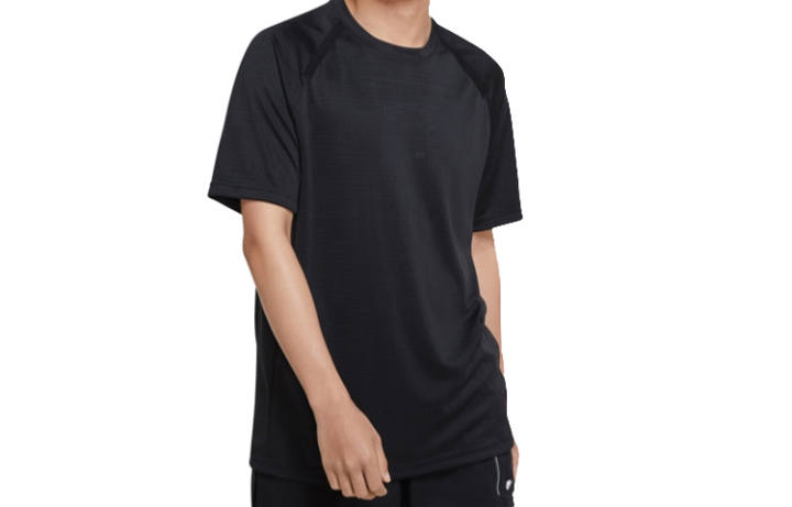 Nike Nike T Shirts Men's Black Crew Neck Moderate Straight Fit