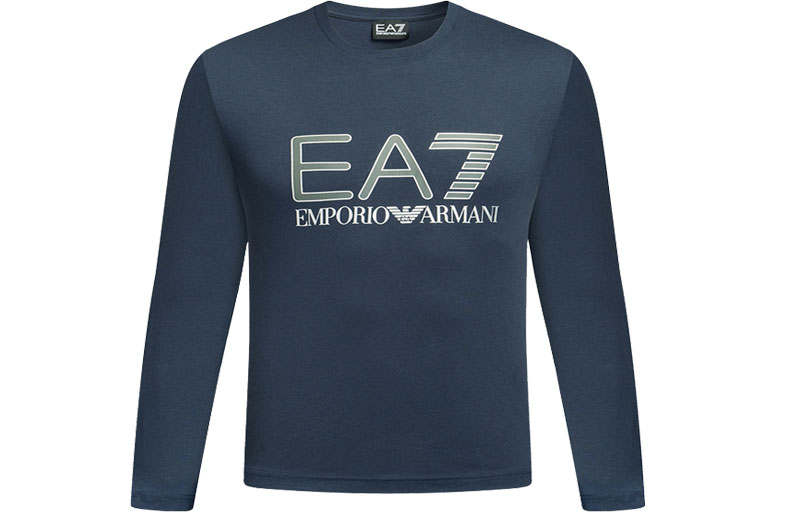 EMPORIO ARMANI T Shirts Men's Navy Crew Neck Moderate
