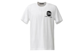 CDG T Shirts Unisex White Crew Neck Moderate Straight Fit