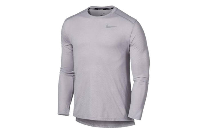 Nike Nike T Shirts Men's Gray Crew Neck Moderate Straight Fit