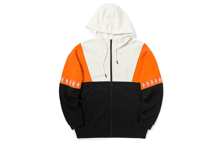 Kappa Sweatshirts Men's Black Hooded Moderate Cardigan