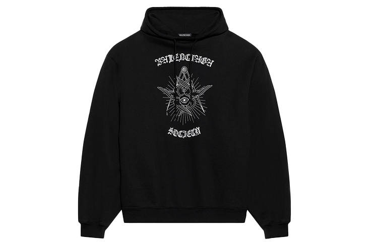 Balenciaga Sweatshirt Loose Fit Men's Black