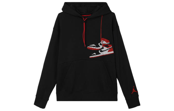 Jordan Jordan Jumpman Sweatshirts Men's Black Hooded Thickened Regular