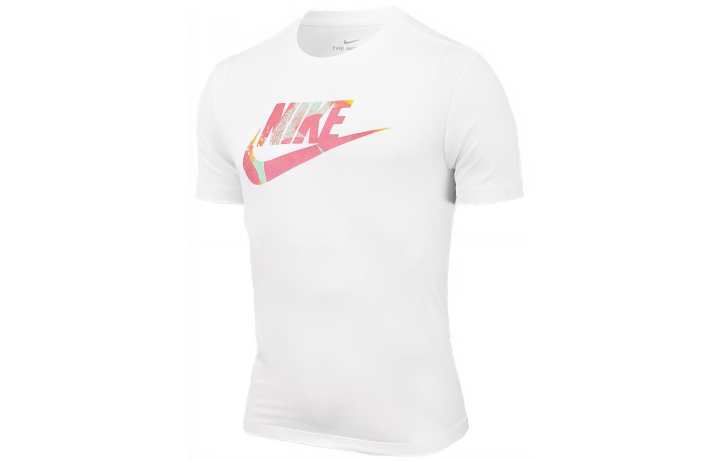 Nike Nike T Shirts Men's White Crew Neck Moderate Straight Fit