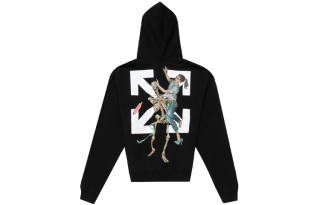 OFF-WHITE OFF WHITE Slim Fit Pascal Skeleton Hoodie