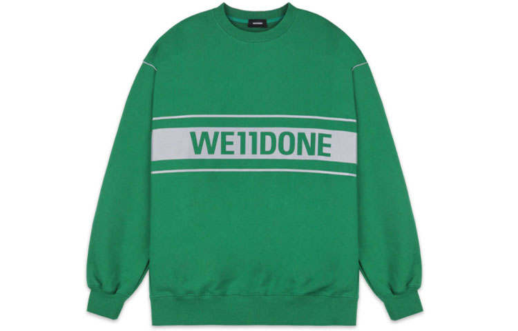 WE11DONE WE11DONE Reflective Logo Pullover