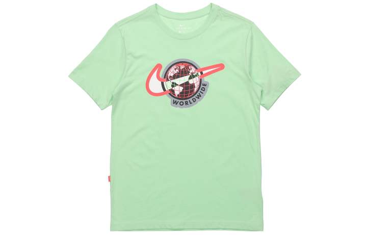 Nike Nike T Shirts Men's Green Crew Neck Moderate Straight Fit