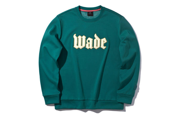 Li-Ning Li Ning Wade Collection Wade Collection, Casual Sports Pullover Fleece Lined Sweatshirt Men's Storm Green
