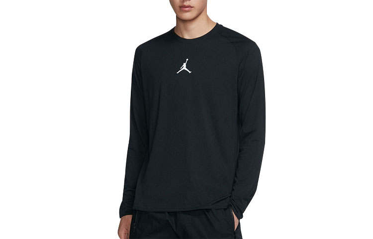 Jordan Jordan 23 Alpha Fitted T Shirts Men's Black Crew Neck Moderate Straight Fit