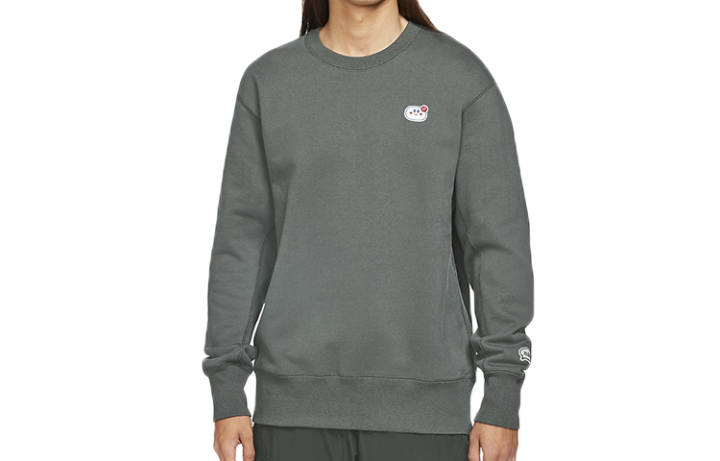 Nike Nike Sweatshirts Men's Gray Crew Neck Moderate Regular