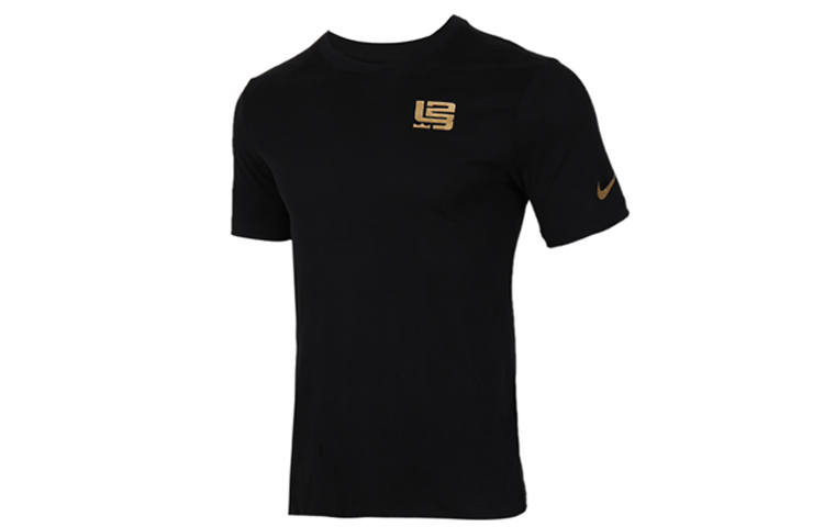 Nike Nike T Shirts Men's Black Crew Neck Moderate Straight Fit