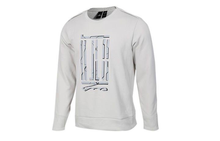 Adidas Adidas Sweatshirts Men's Gray Crew Neck Moderate Regular