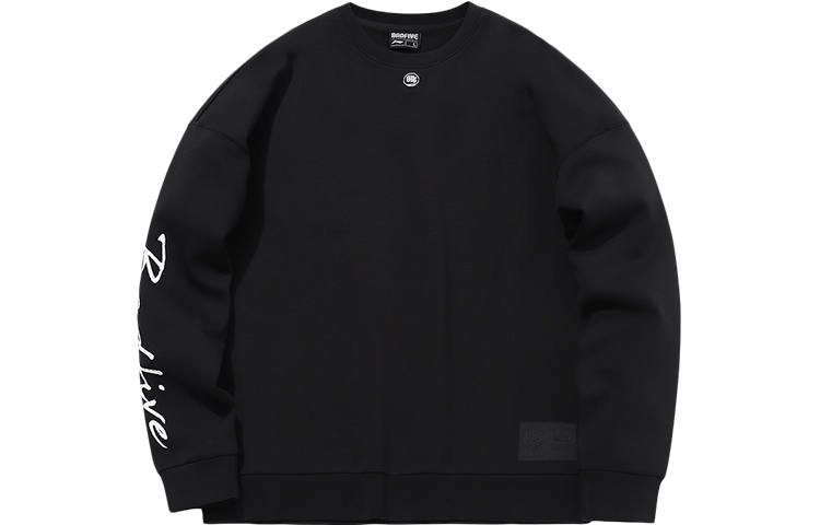 Li-Ning Li Ning BADFIVE Sweatshirts Men's New Standard Black Crew Neck Moderate Regular