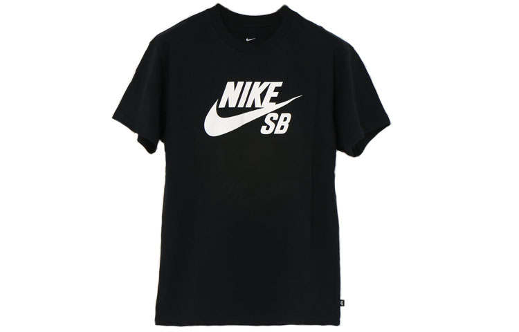 Nike Nike T Shirts Men's Black Crew Neck Moderate Straight Fit