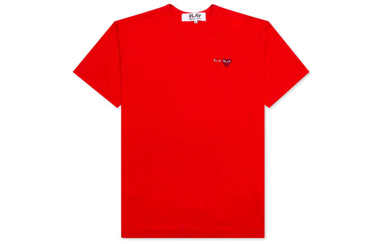 CDG Play CDG Play Double Hearts T-shirt Red