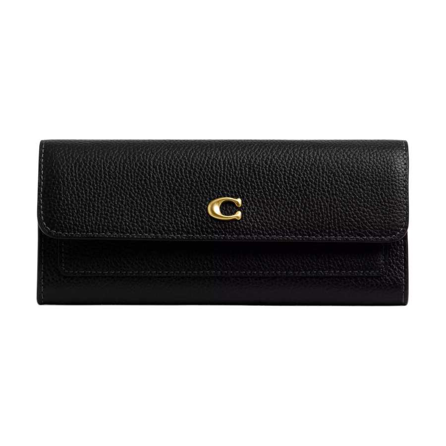 COACH Mira Leather Wallet Regular Women's Black