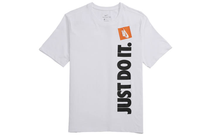 Nike Nike T Shirts Men's White Crew Neck Moderate Straight Fit