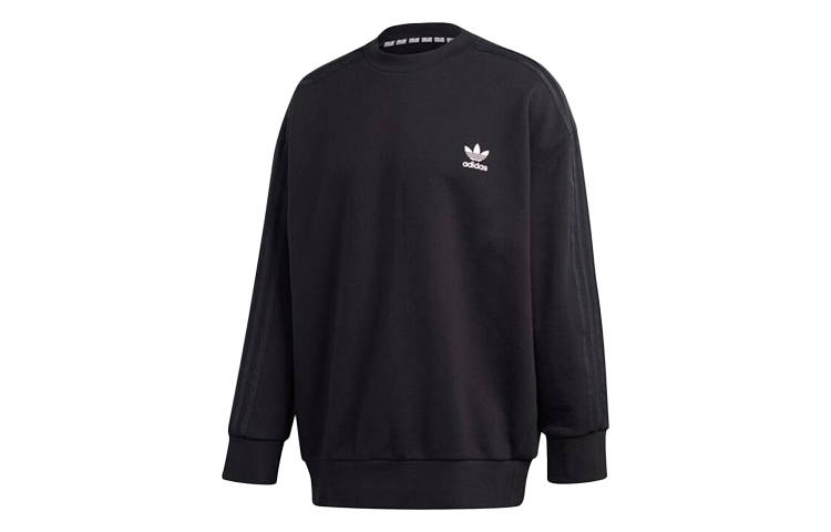 Adidas Originals Sweatshirts Men's Black Crew Neck Moderate Regular