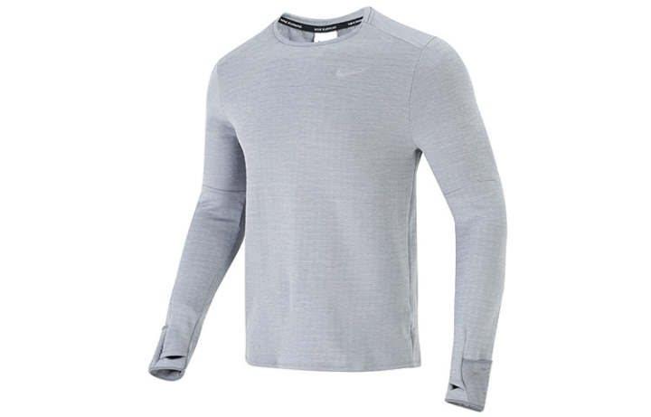 Nike Nike T Shirts Men's Gray Crew Neck Moderate Straight Fit